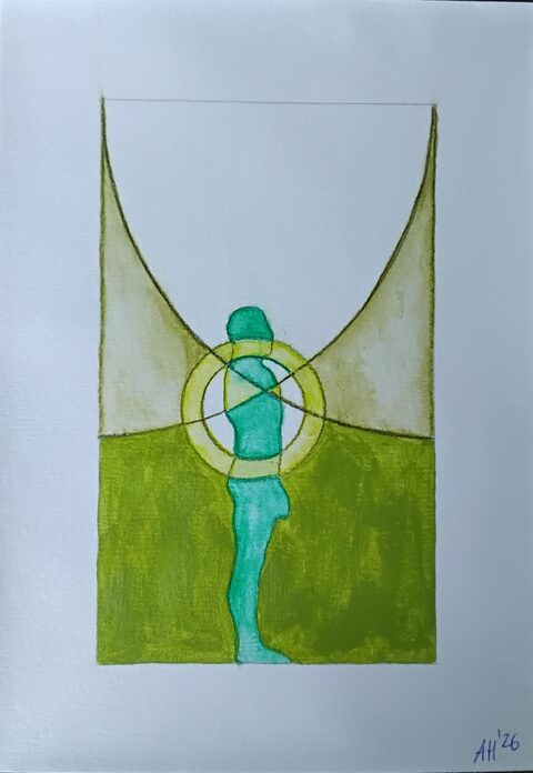 Werk „Herzchakra I“ von Aniko Heuert