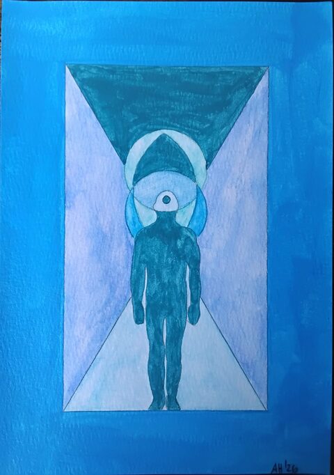 Werk „Drittes Auge II“ von Aniko Heuert