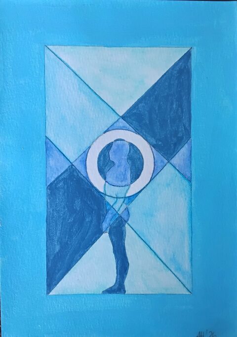 Werk „Kehlchakra II“ von Aniko Heuert