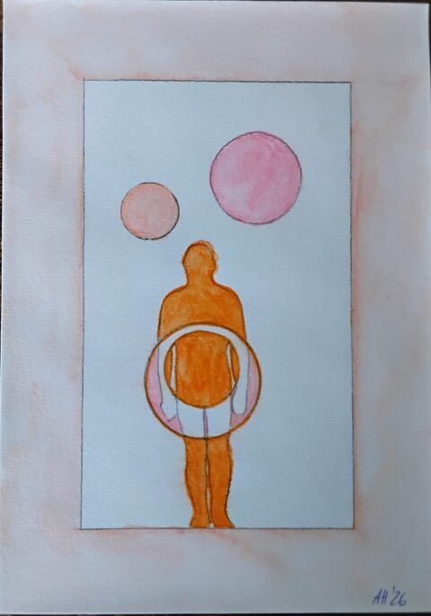 Werk „Sakralchakra II“ von Aniko Heuert