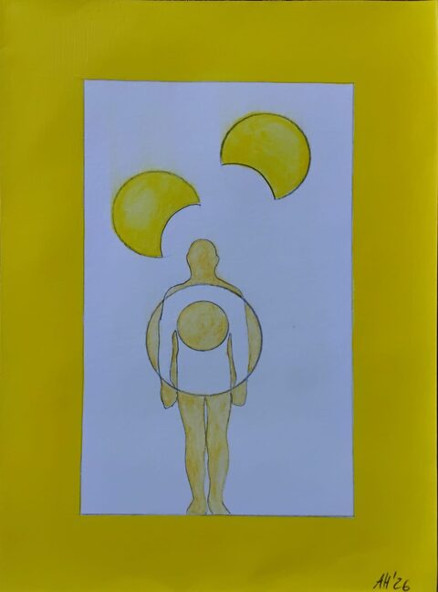 Werk „Solarplexuschakra II“ von Aniko Heuert
